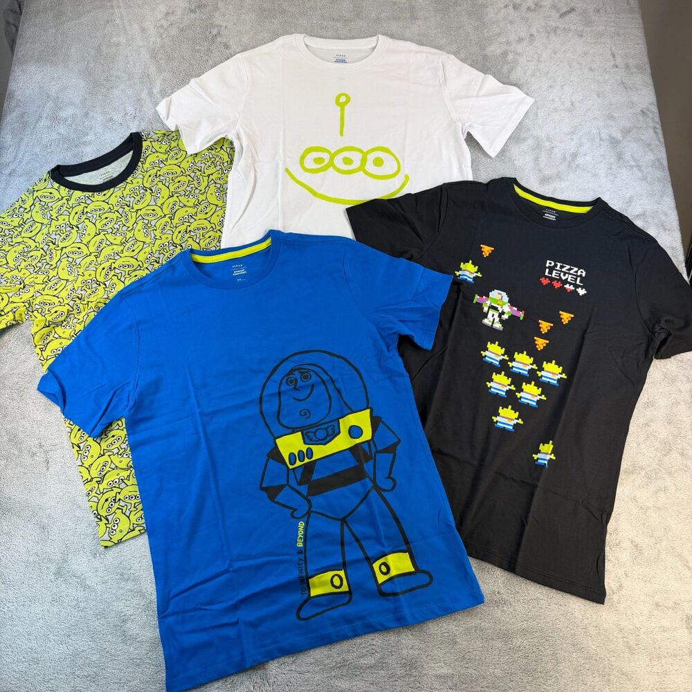 Disney Pixar Toy Story Boys T Shirts 4 Pack Buzz Lightyear Alien 11-12 Years XXL